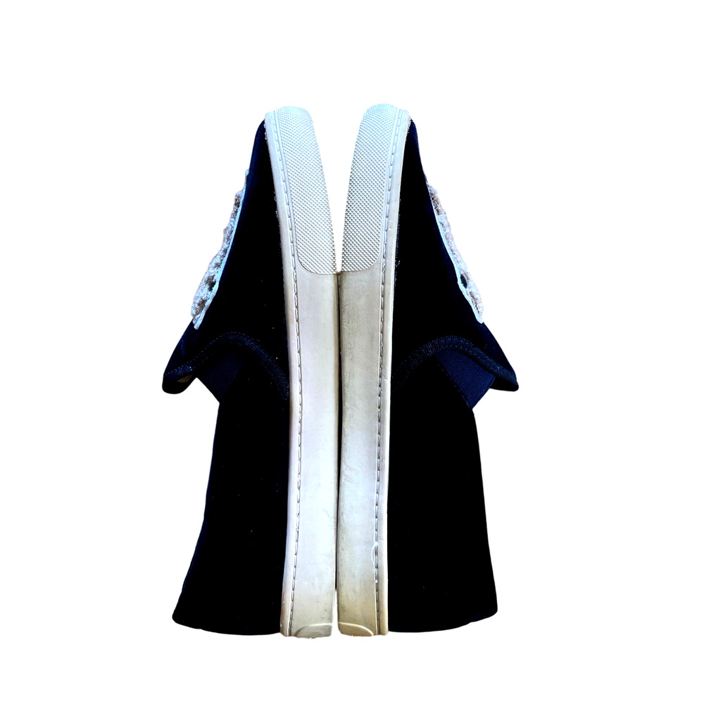 Soludos Navy Velvet Slip On Llama Sneakers EUC Size 7 - Picture 5 of 8